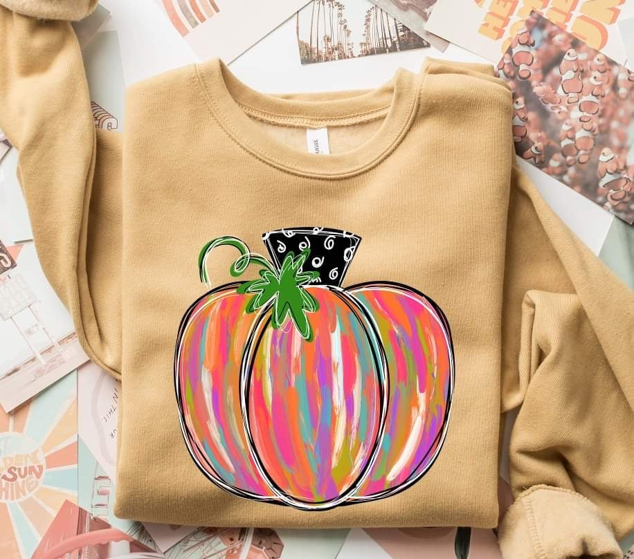 Brushstroke pumpkin (S&G) 58741 DTF transfer