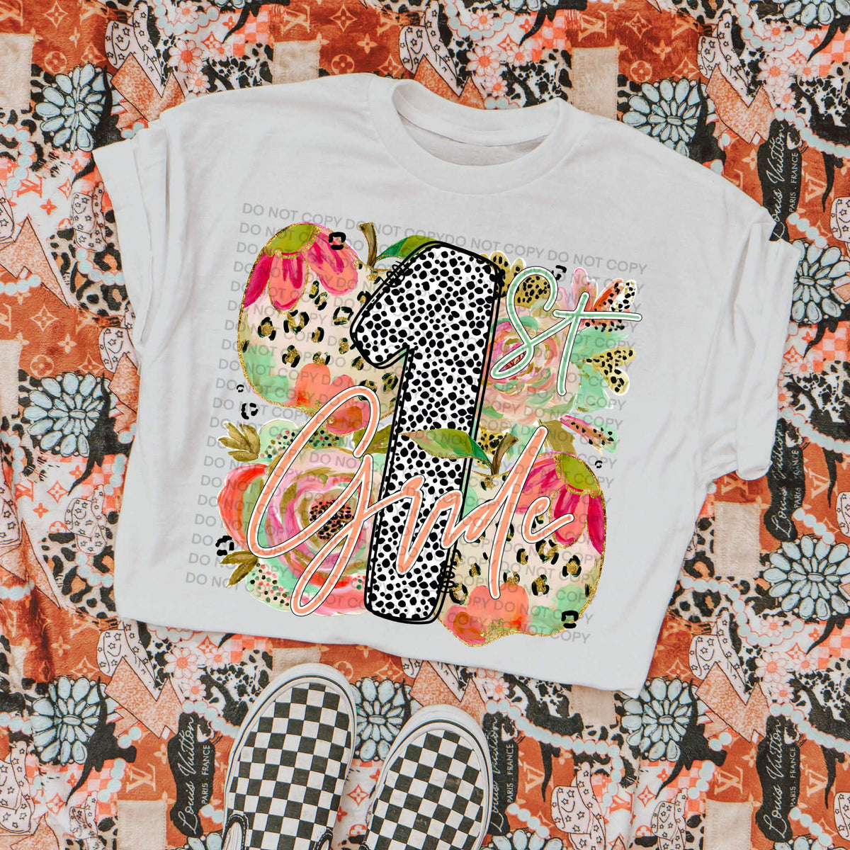 1st grade polka dots (Scg) DTF Transfer