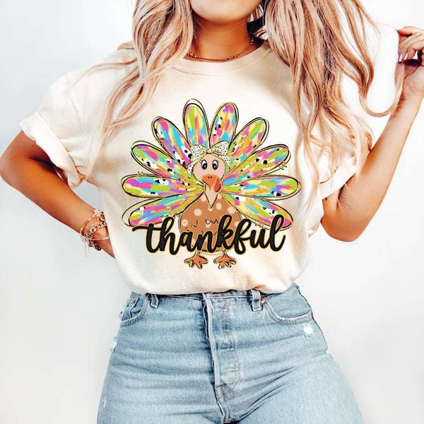 Thankful brushstroke turkey 62157 DTF transfer