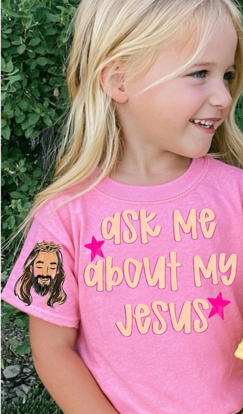 Ask me about my Jesus girl FRONT ONLY (SSD) DTF Transfer