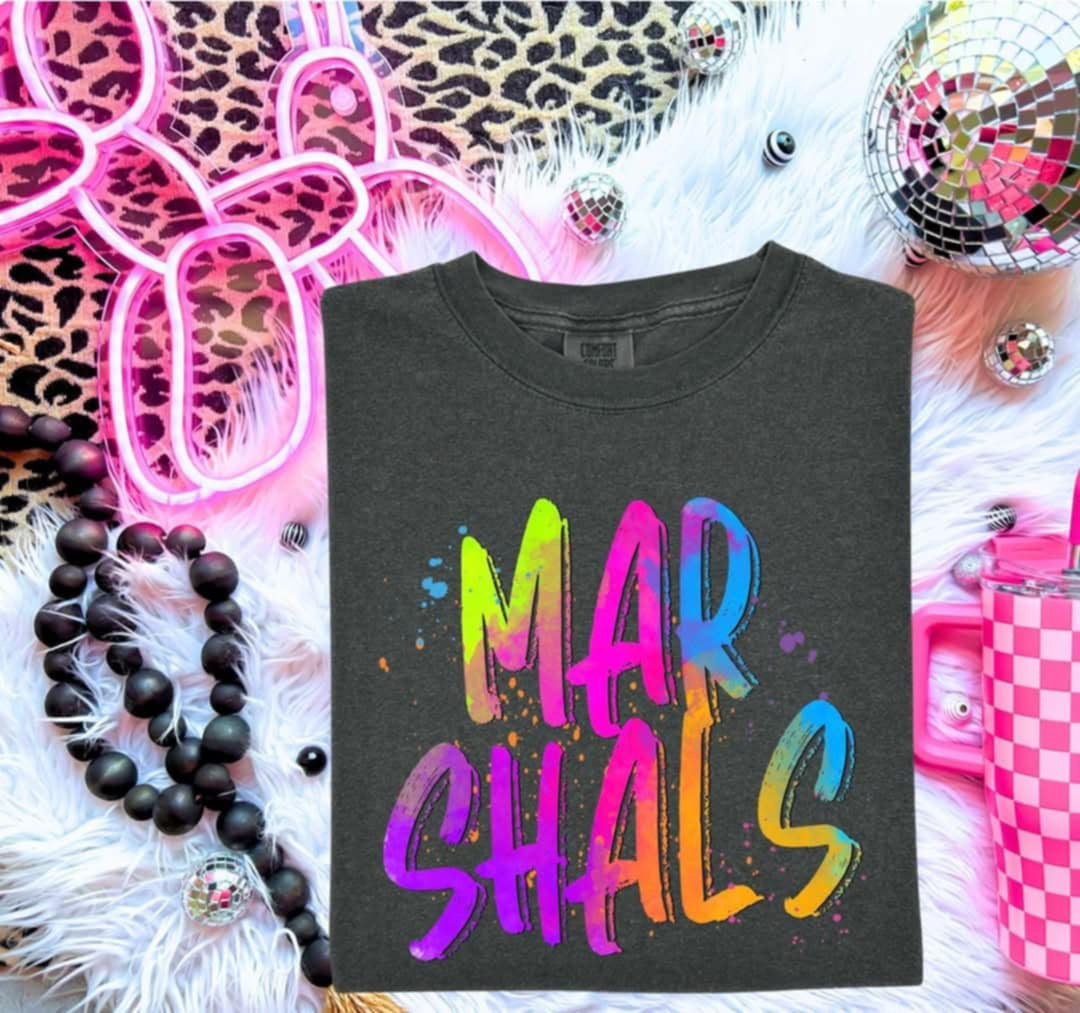 Marshalls Neon Splatter (S&G) 100013 DTF transfer
