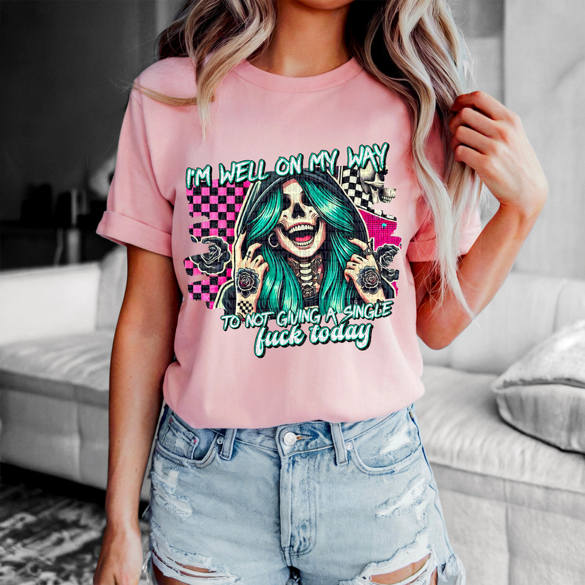 I’m well on my way to not giving a single fuck today 90339 DTF transfer