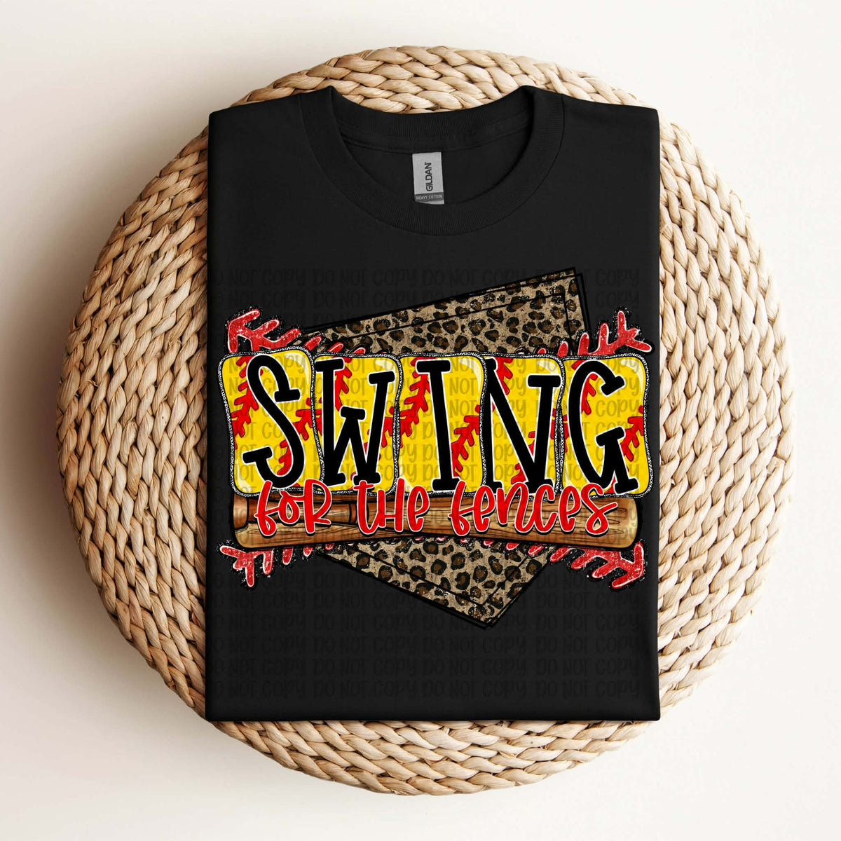 Swing for the fences softball (leopard) (VP) DTF Transfer