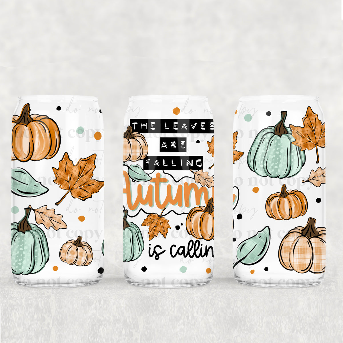 Leaves are falling autumn is calling (CSC) UV DTF WRAP