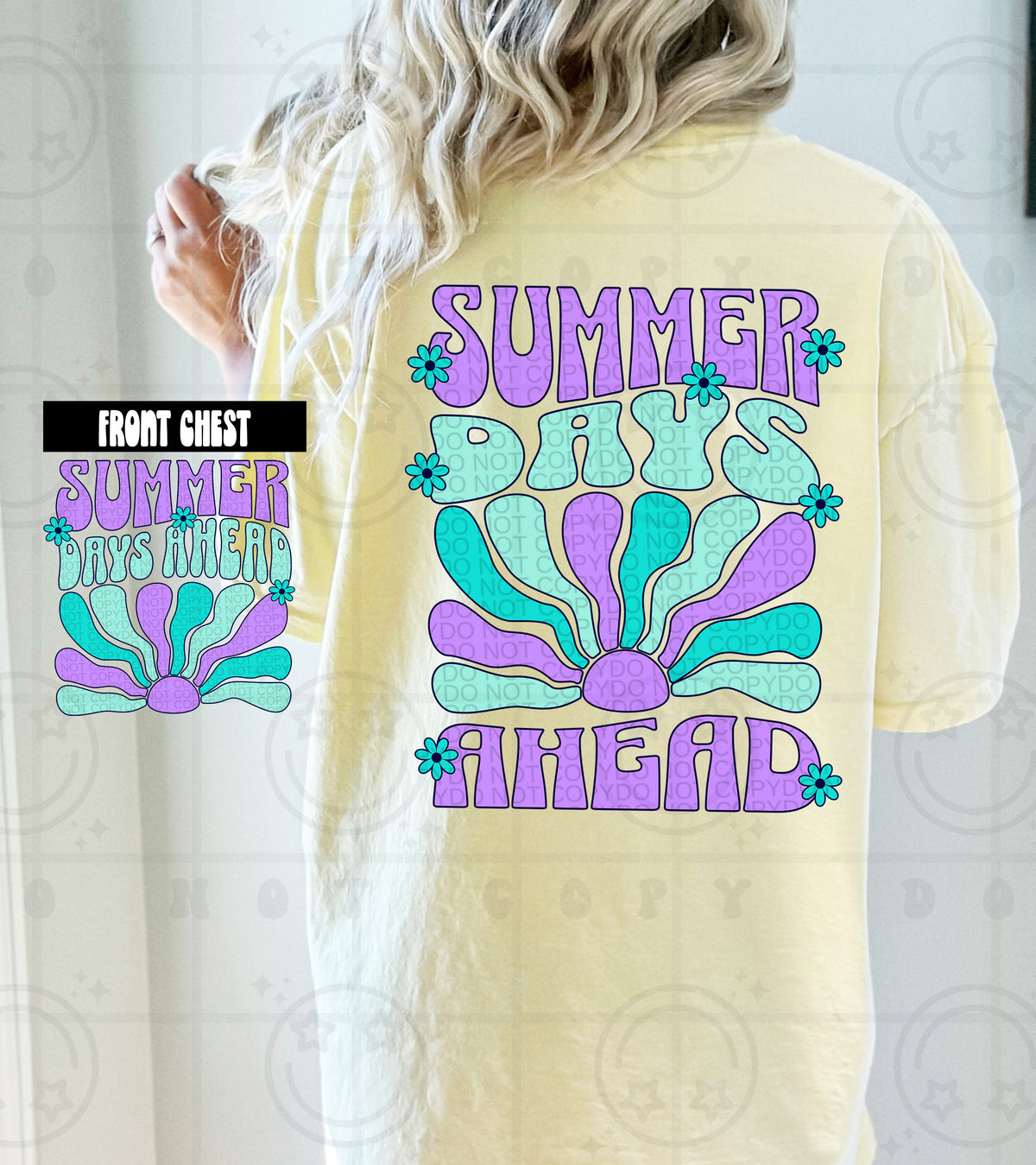 Summer days ahead BACK (HW) 99465 DTF transfer