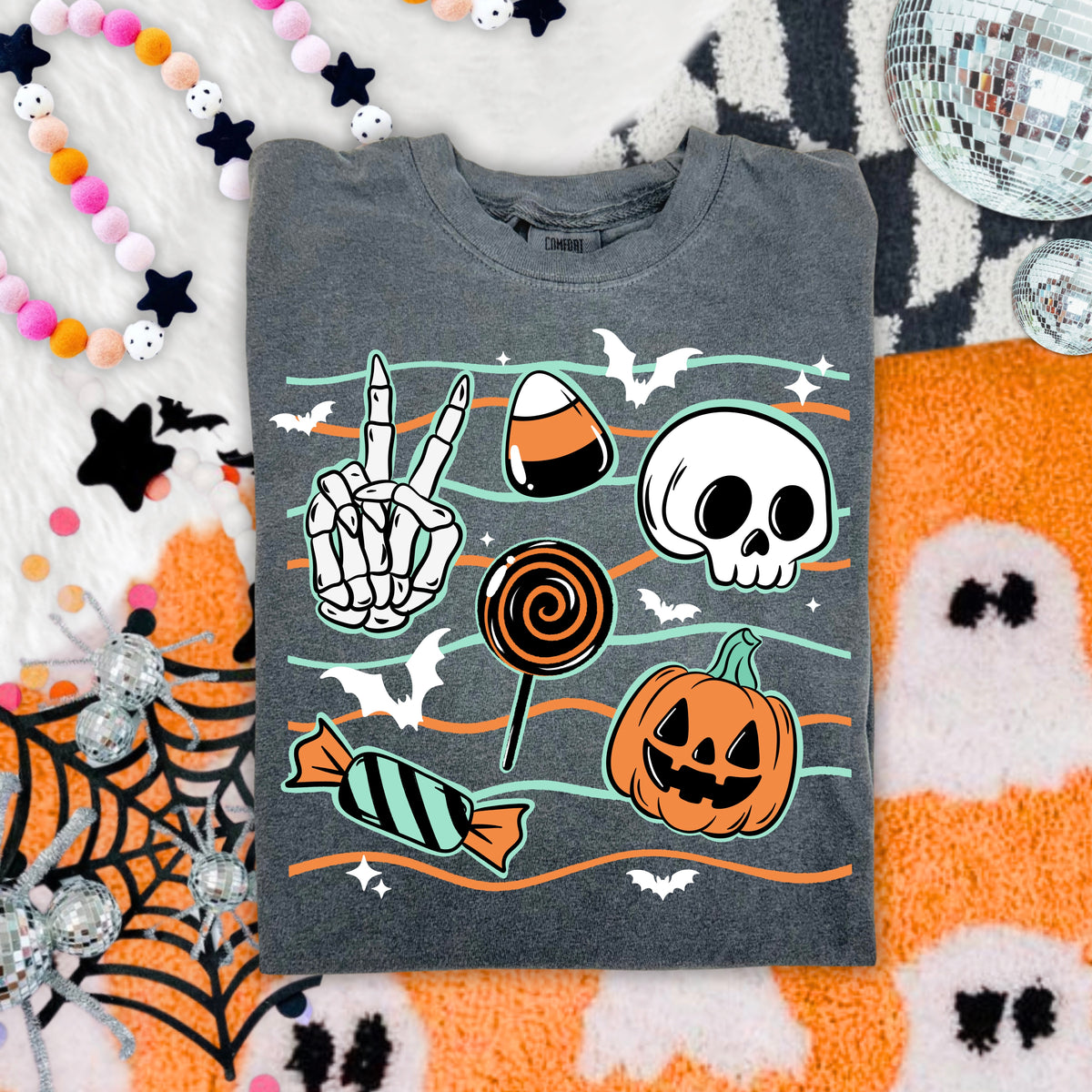 Halloween things what lines (csc) (white) DTF Transfer