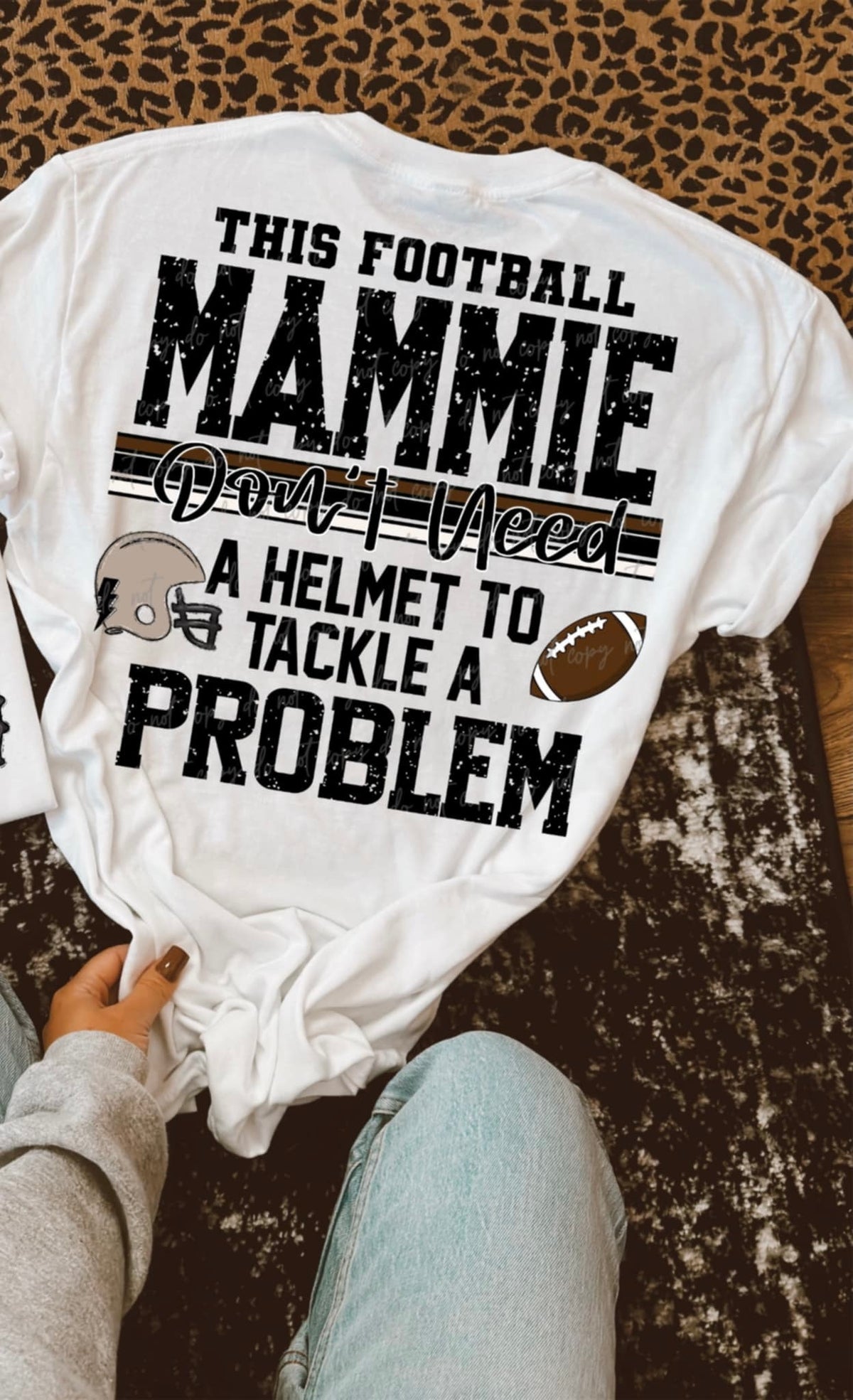 This football mammie don’t need a helmet to tackle a problem (VIRGO) 94478 DTF transfer
