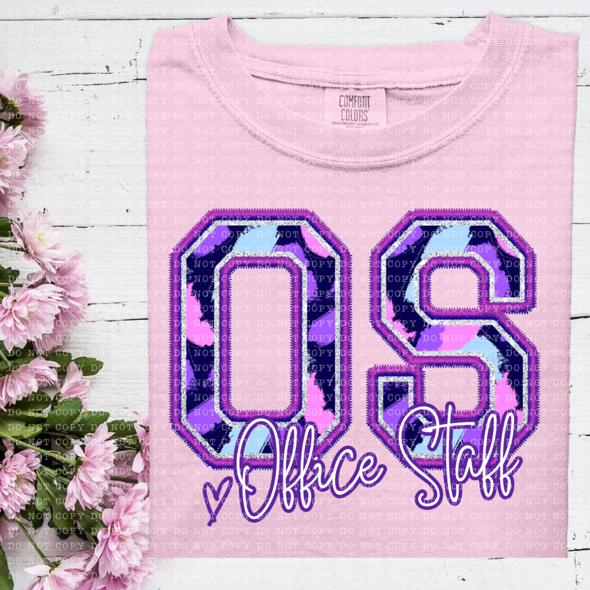 OS office staff purple brushstrokes (ECHT) 93949 DTF transfer