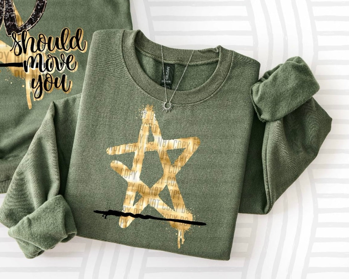 Gold star (SSD) DTF TRANSFER