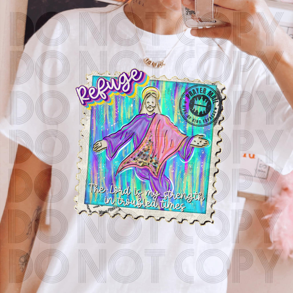 Refuge Jesus Prayer Mail stamp (renewed hope) DTF transfer