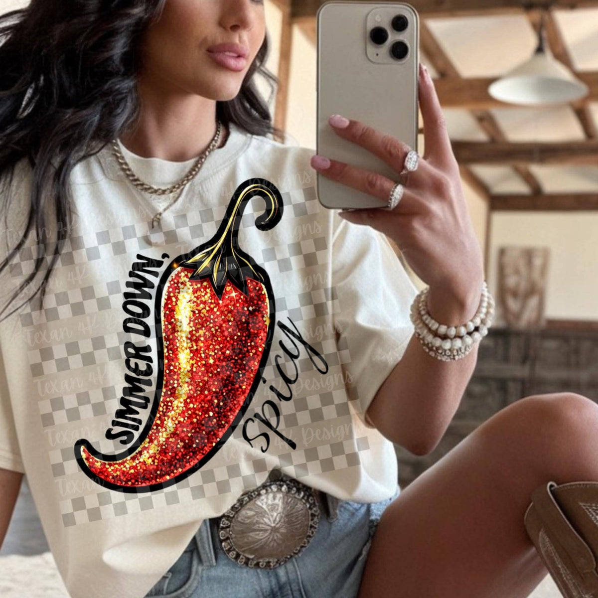 Summer down spicy (Texan) 109330 DTF transfer