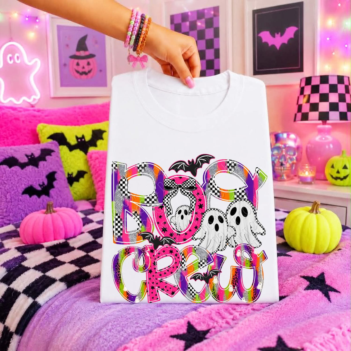 Boo crew tye dye DWS Sunday Special DTF transfer
