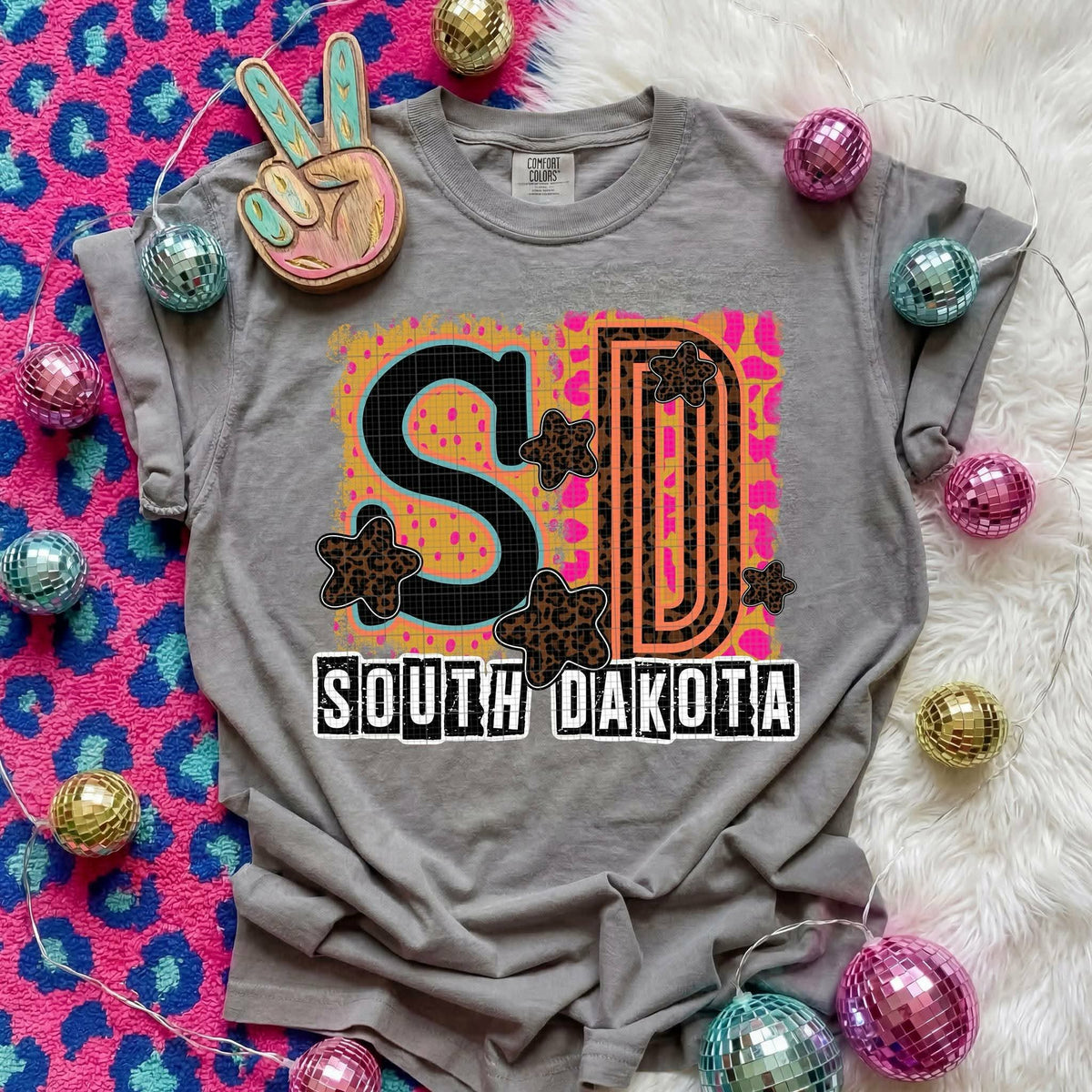 South Dakota Animal Print State (C’s) DTF Transfer