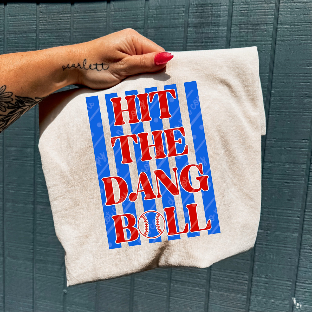 Hit the dang ball stripes DTF Transfer