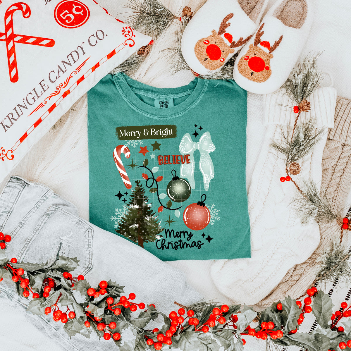 Merry and Bright Collage CSC DTF transfer