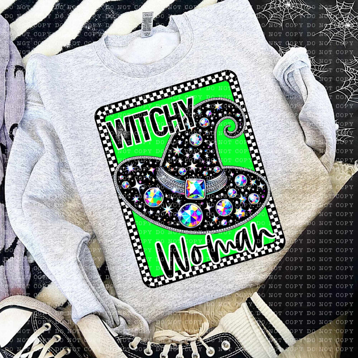 Witchy woman card (ECHT) 58768 DTF transfer