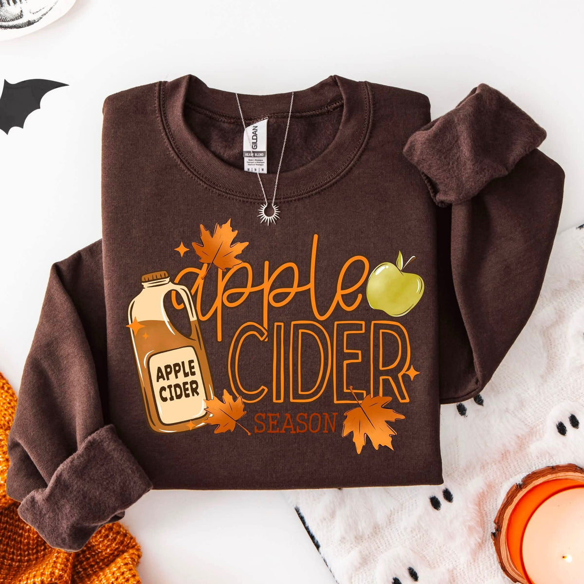 Apple cider leaves and apple Sunday Special DTF transfer