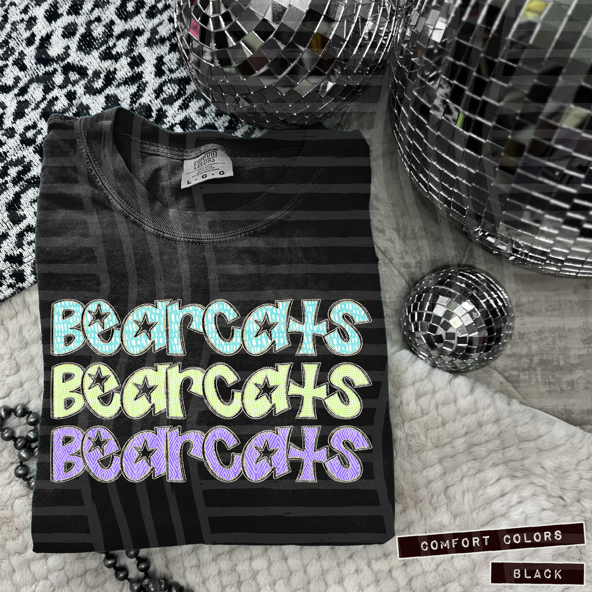 Bearcats Pastel Star Stacked (Caplinger) 101553 DTF transfer