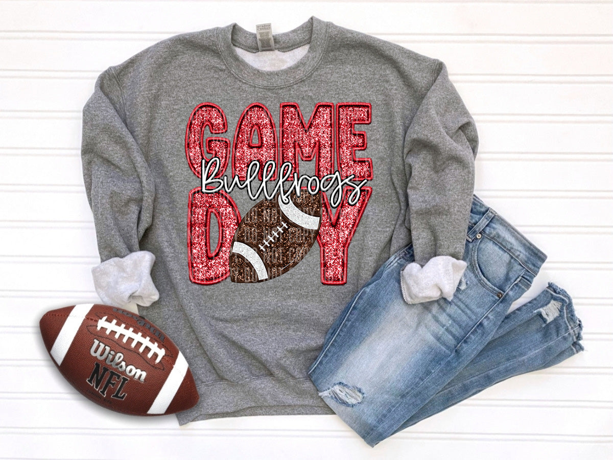 Game day Bullfrogs RED (Caplinger) DTF transfer