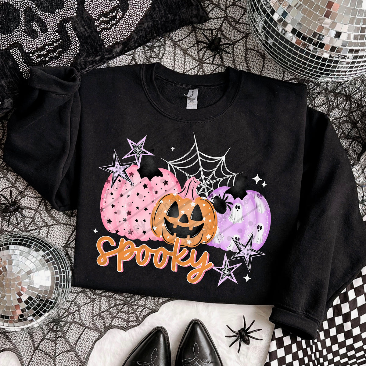 Spooky with pumpkins Sunday Special DTF transfer