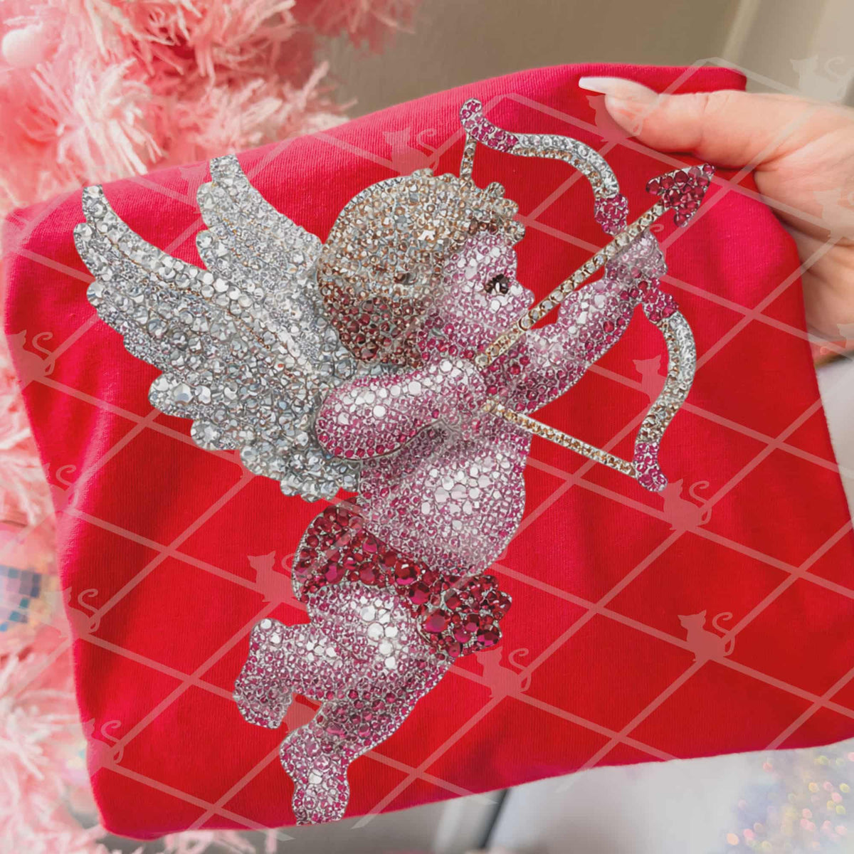 Faux Rhinestone Cupid (TGG) DTF Transfer