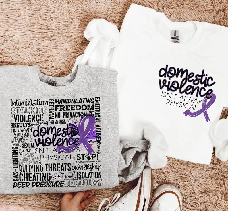 Domestic violence BACK 98652 DTF transfer