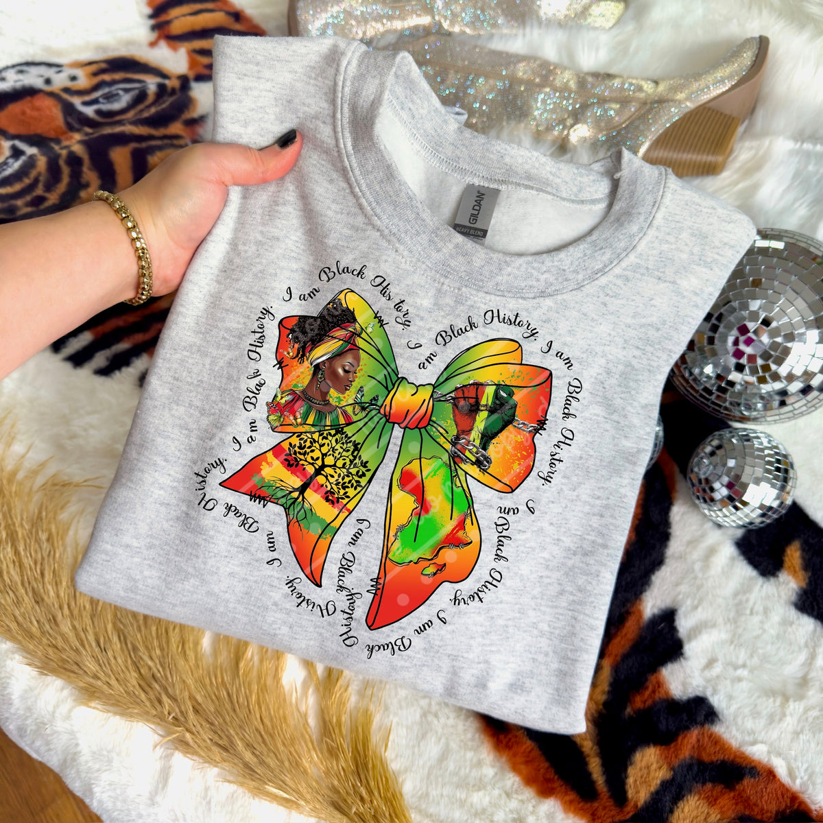 I am black history bow DTF Transfer