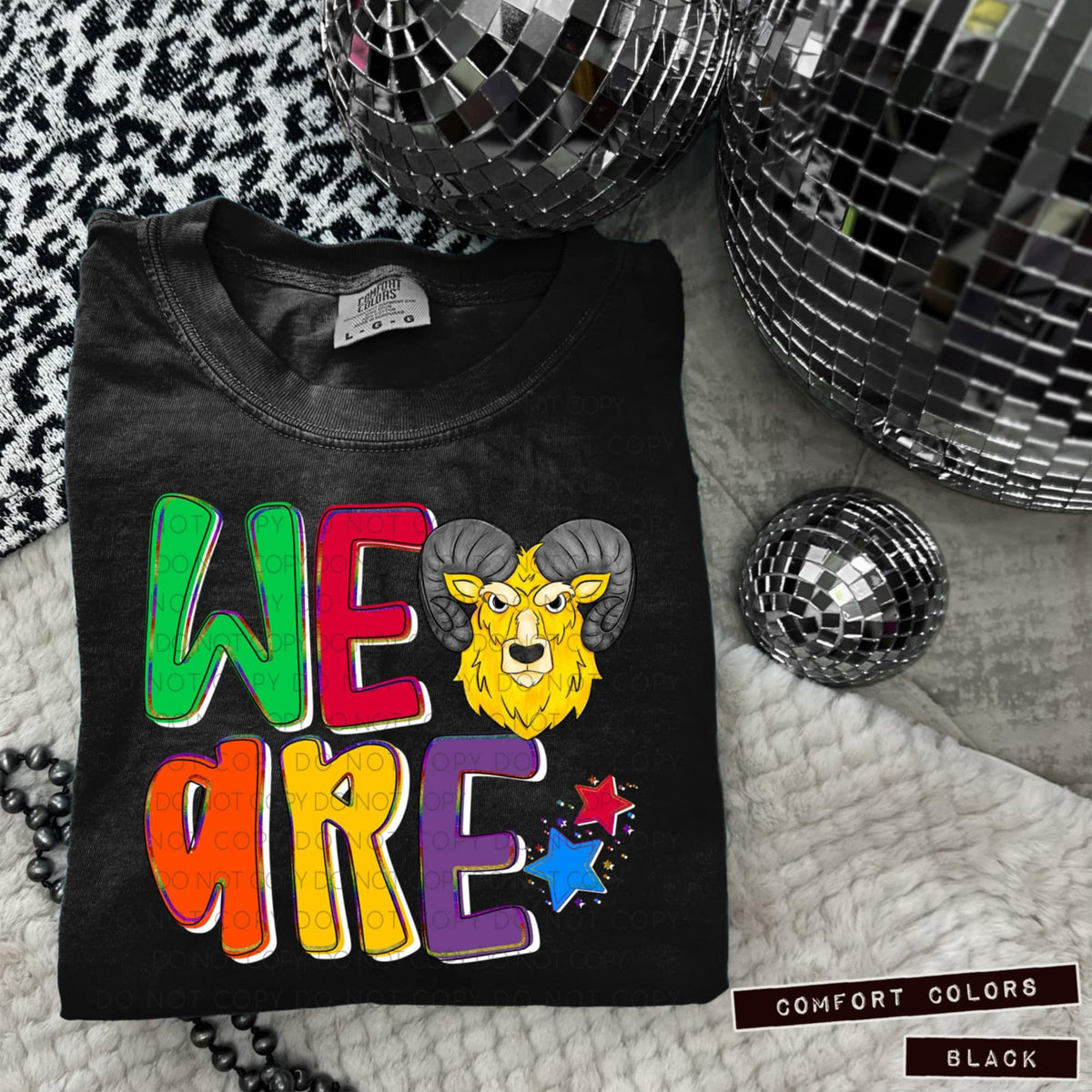 We are rams yellow (Caplinger) 100810 DTF transfer
