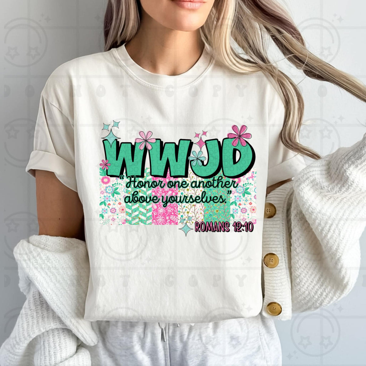 WWJD honor one another about yourself (HW) 93488 DTF transfer