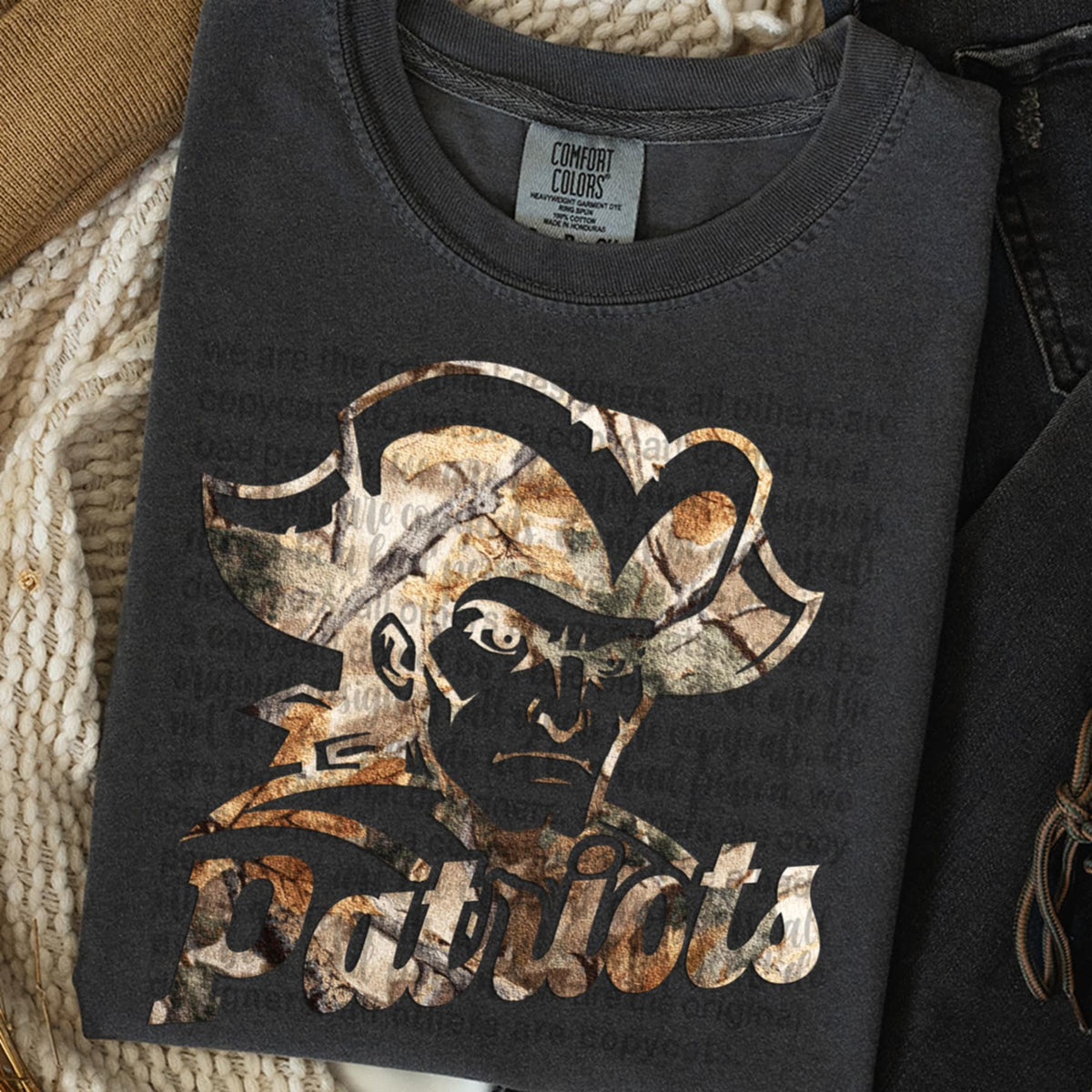 Patriots Camo TTD DTF transfer