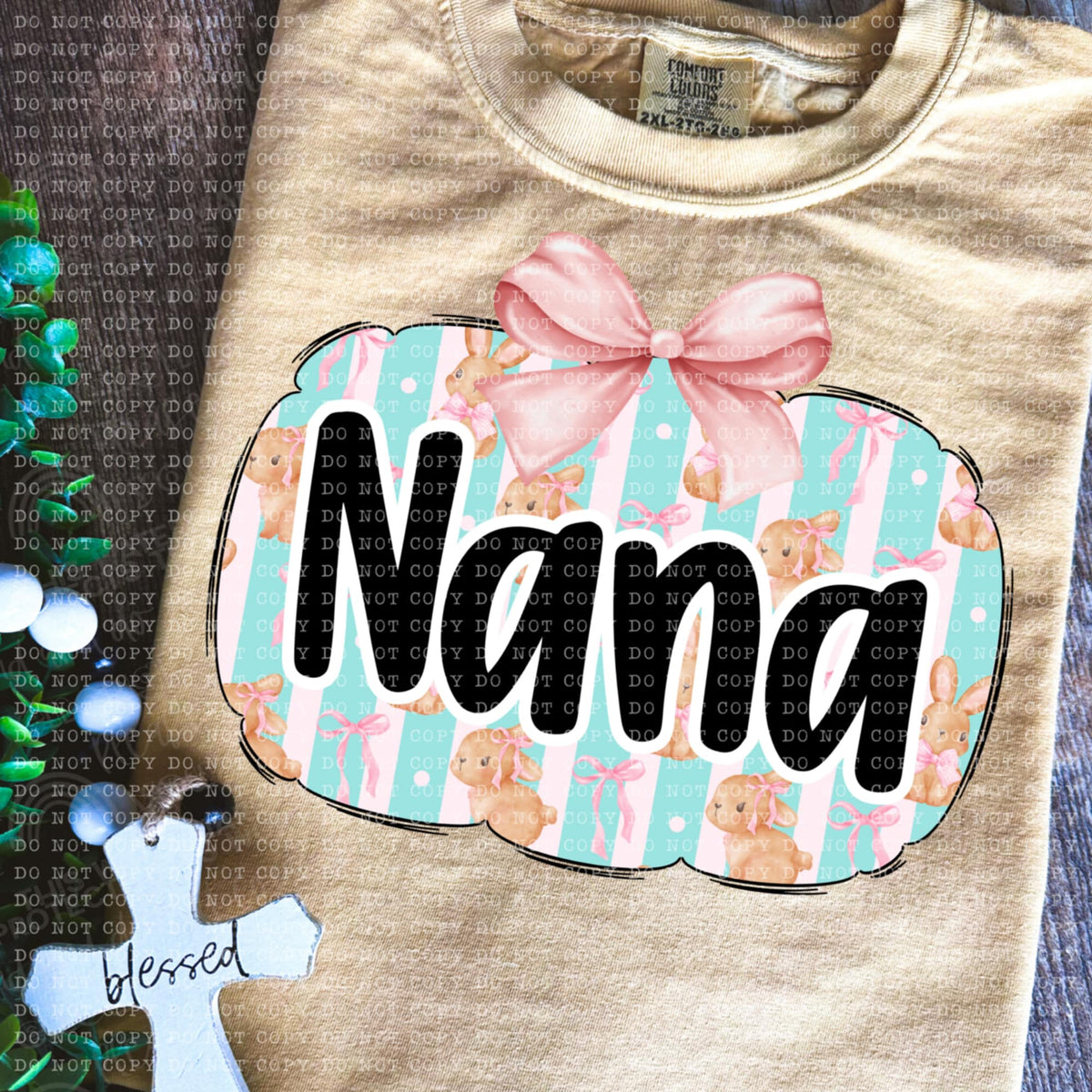 Nana bunny background (ECHT) 85657 DTF transfer