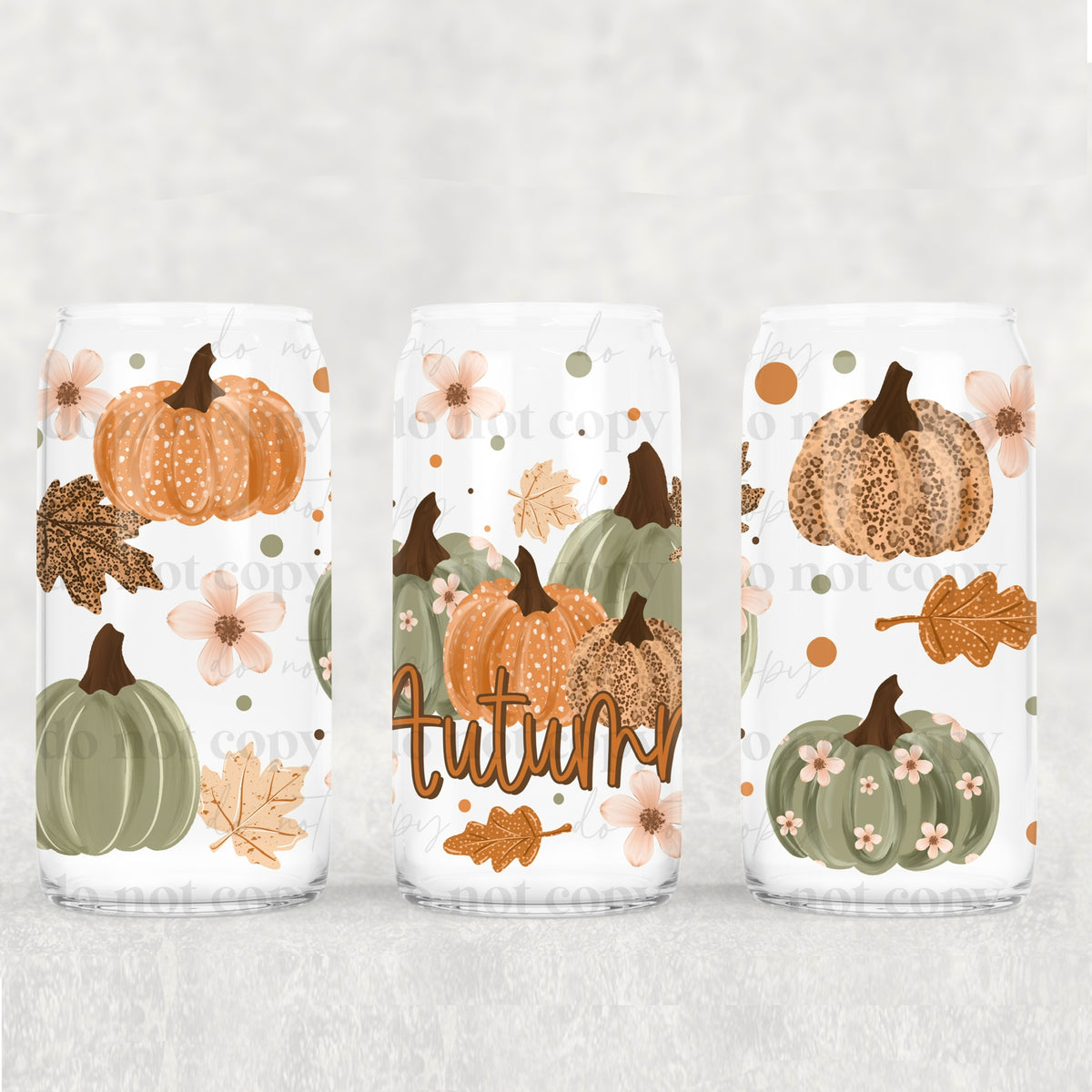 Autumn pumpkins (exclusive) UV DTF WRAP