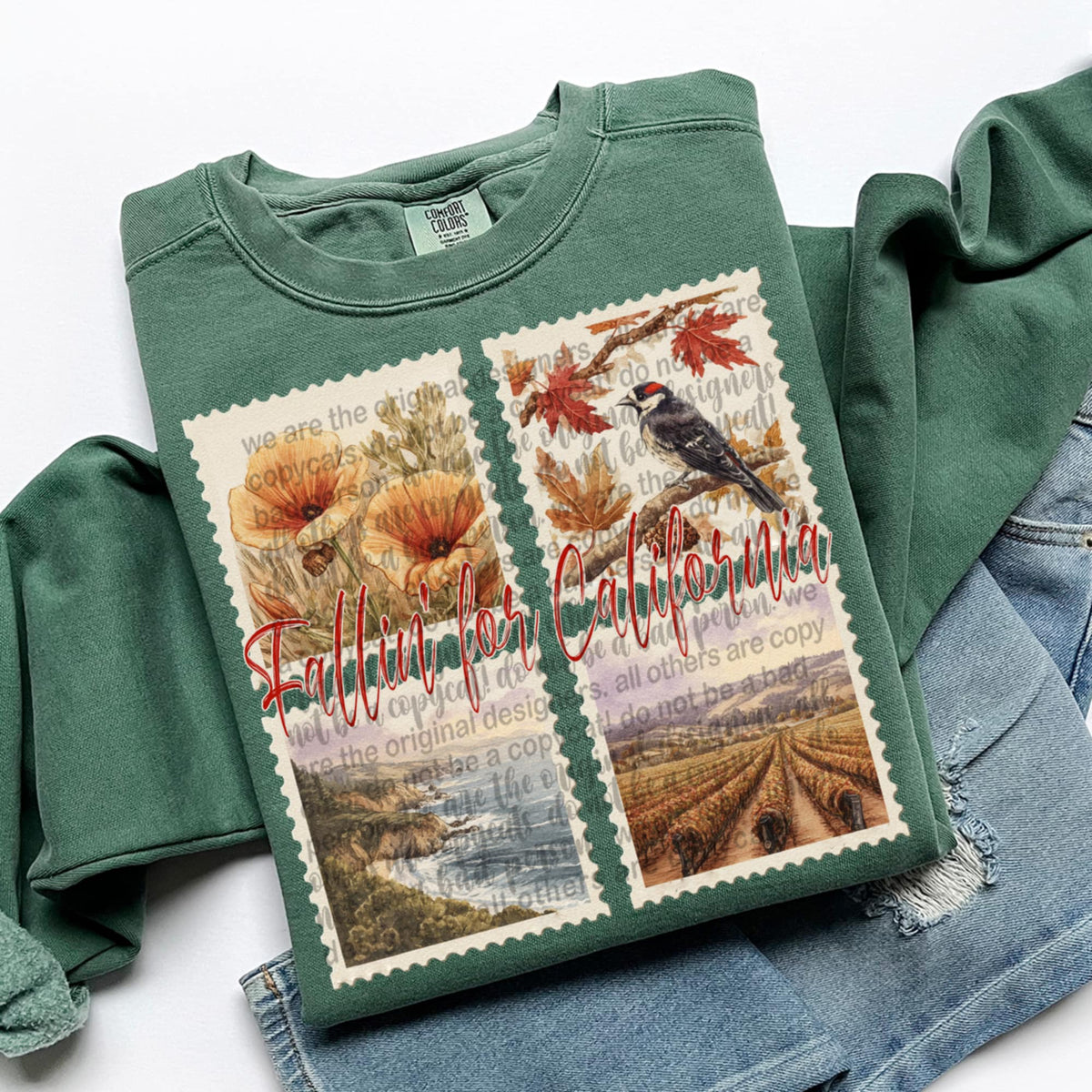 Falling For California Fall Stamps (TTD) DTF transferr