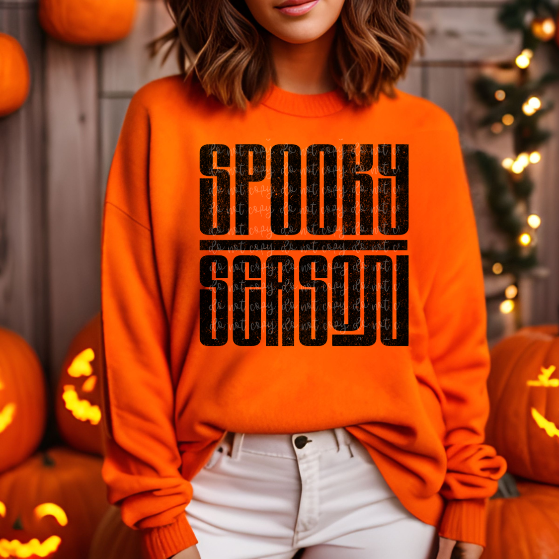 Spooky Season black (Parker) DTF transfer