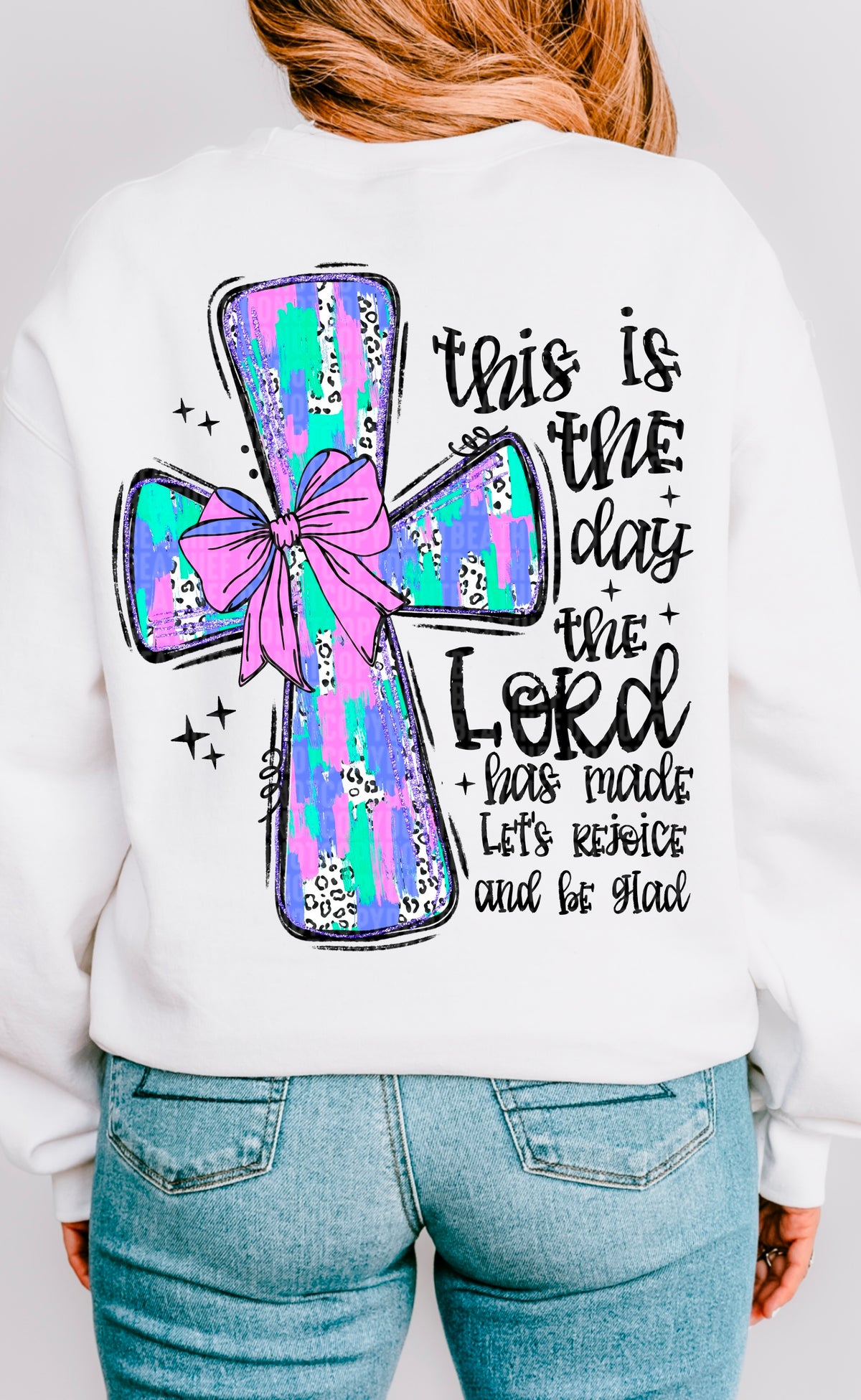 This is the day cross black font 93373 DTF transfer