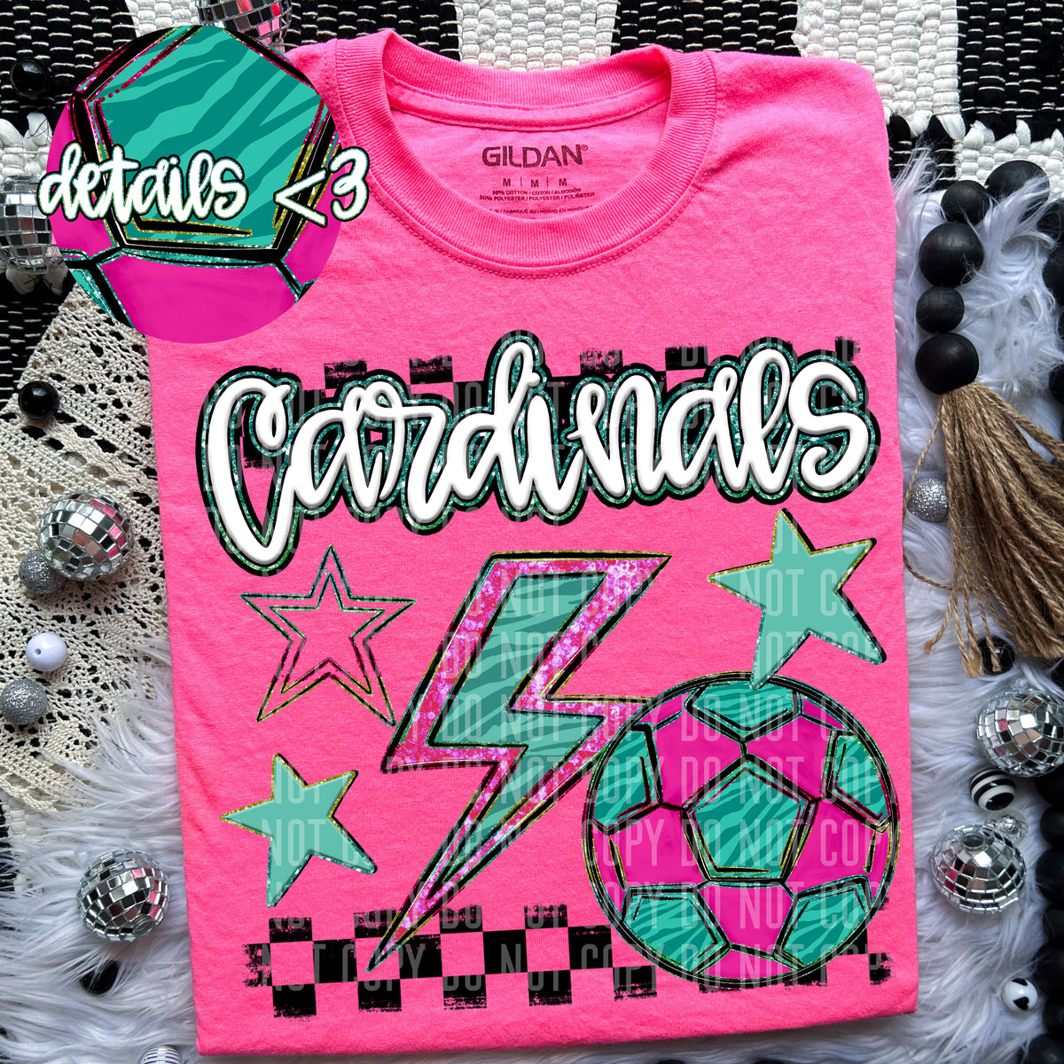 Cardinals Rainbow Soccer (Caplinger) 97367 DTF transfer