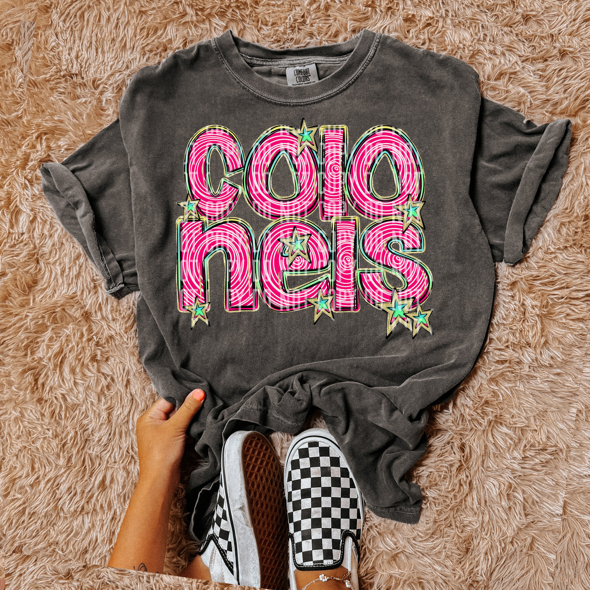 COLONELS pink swirl (Caplinger) DTF transfer