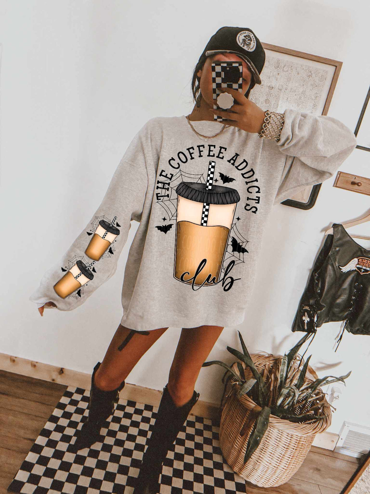 The coffee addicts club FRONT ONLY (CSC) 52324 DTF transfer