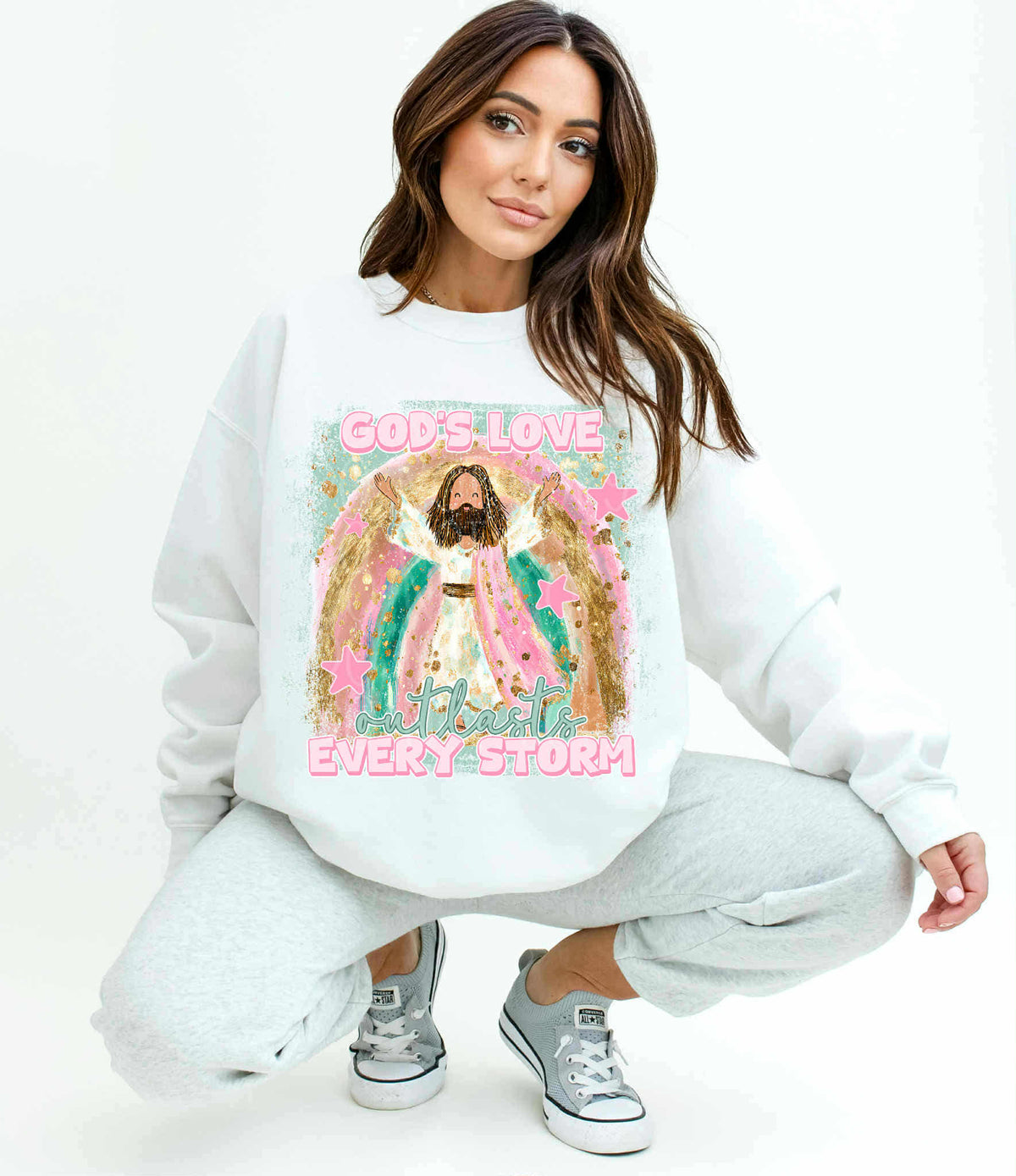 Gods Love outlasts every Storm EXCLUSIVE DTF Transfer