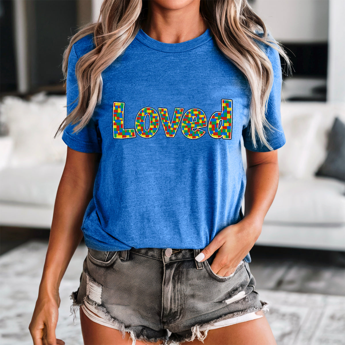 Loved block pieces 91795 DTF transfer