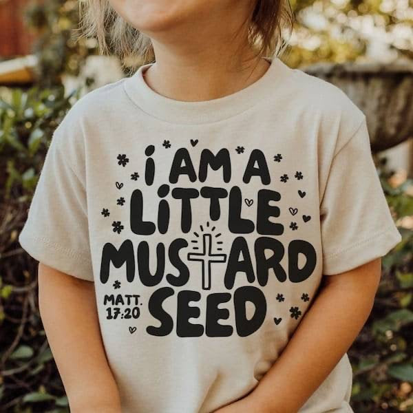 I am a little mustard seed black font (KARTA) 64014 DTF transfer