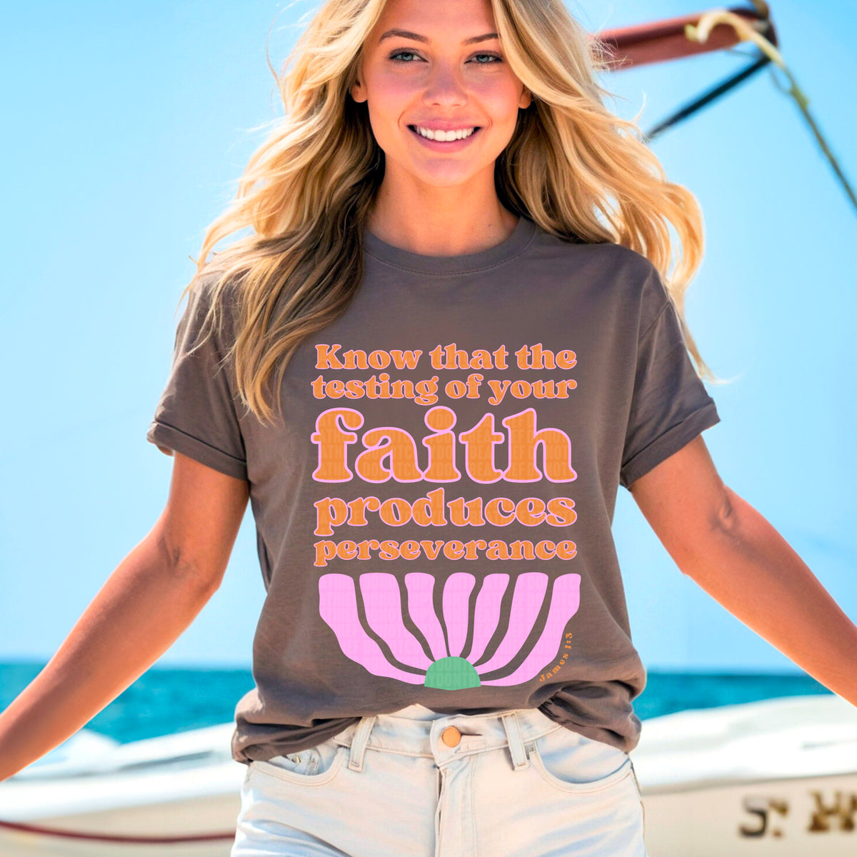 Know that the testing of your faith produces persevercance 95499 DTF transfer