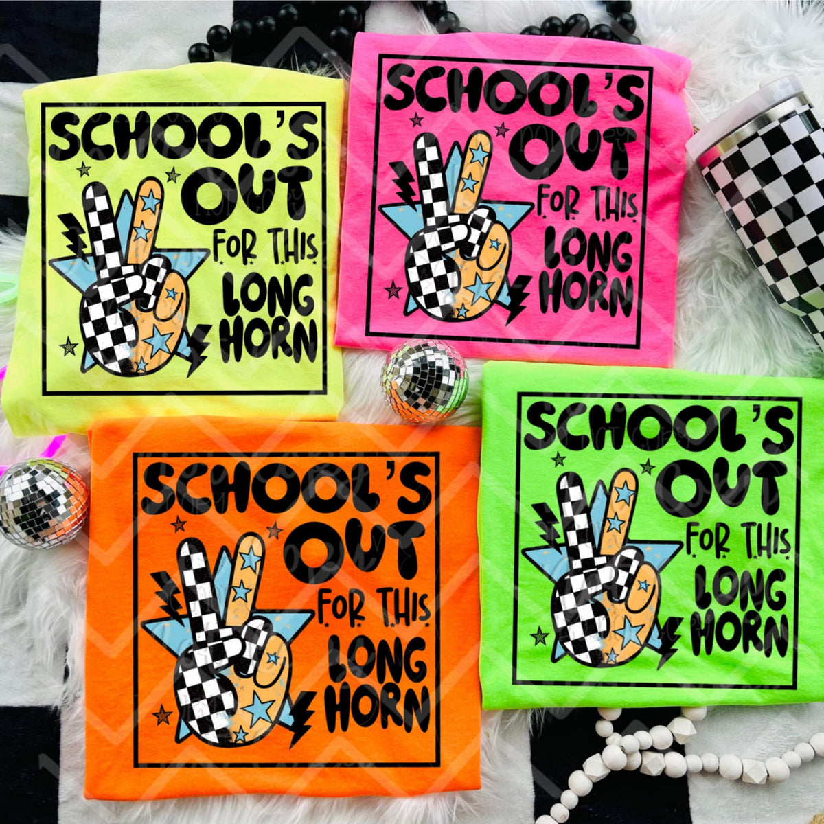 Schools out for this Longhorn (Virgo) 99193 DTF transfer