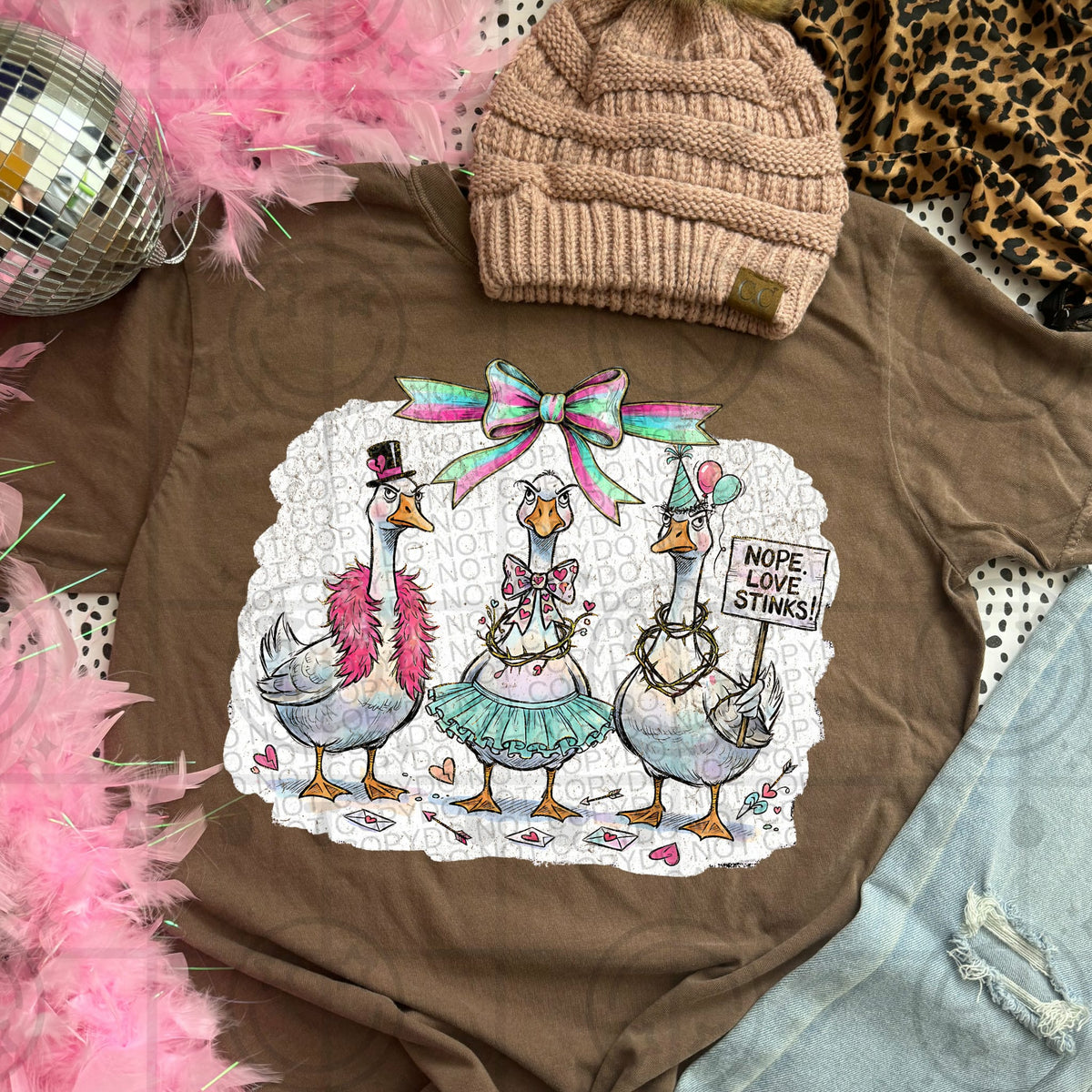 Nope love stinks Goose (HW) DTF Transfer