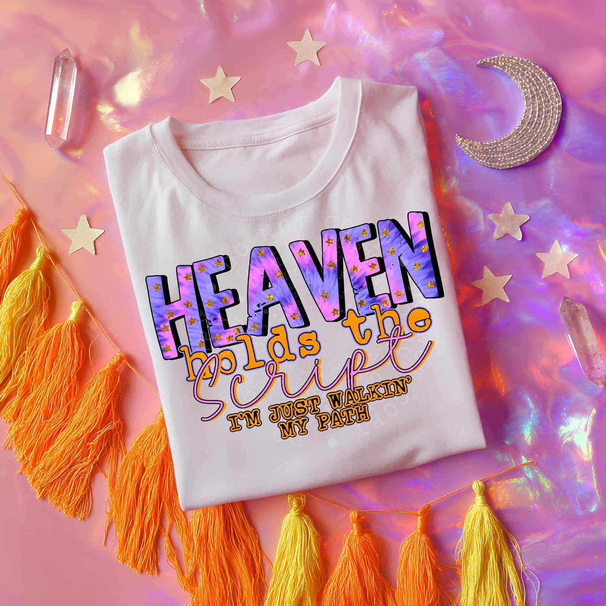 Heaven holds the script (c’s) DTF transfer