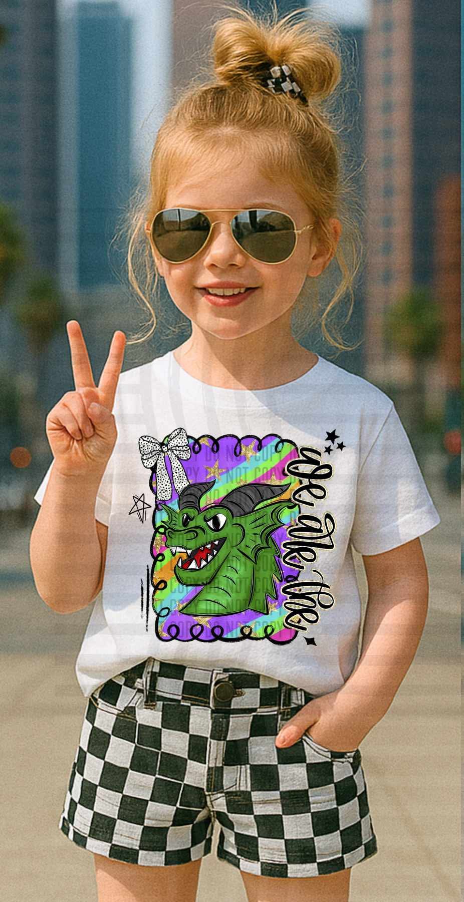 We are the Dragons Preppy Swirl Mascots (Caplinger) DTF transfer