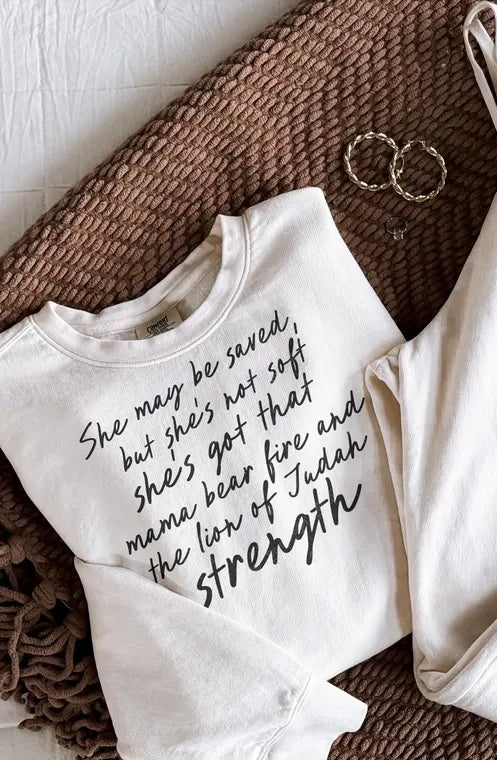 She may be saved but she’s not soft BLACK 98617 DTF transfer