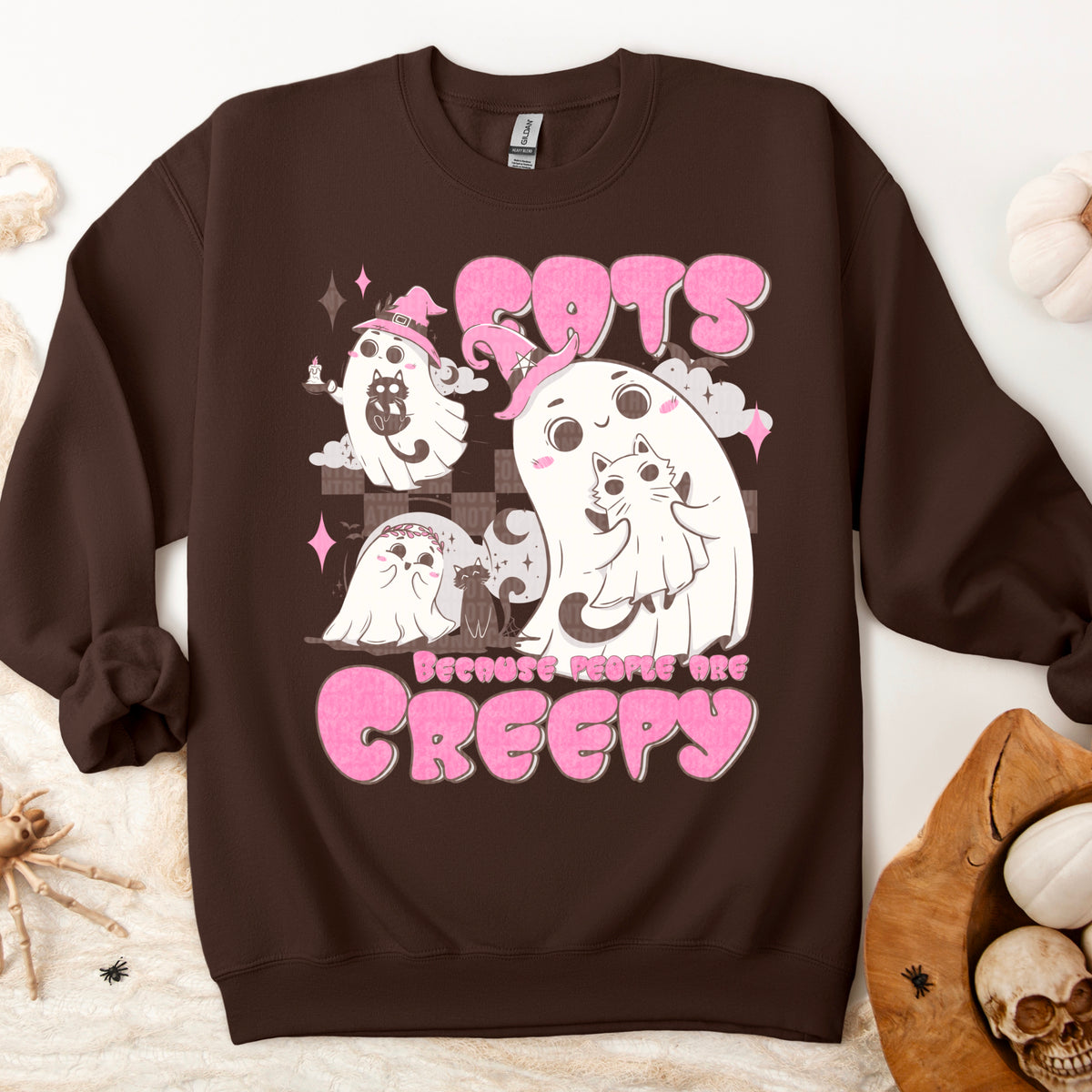 Cats because people are creepy 113331 DTF transfer