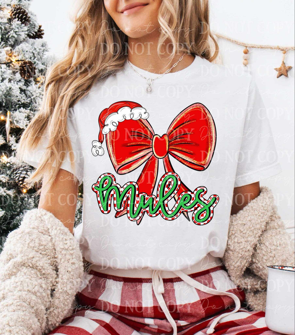 Mules Christmas bow (C’s) 65922 DTF transfer