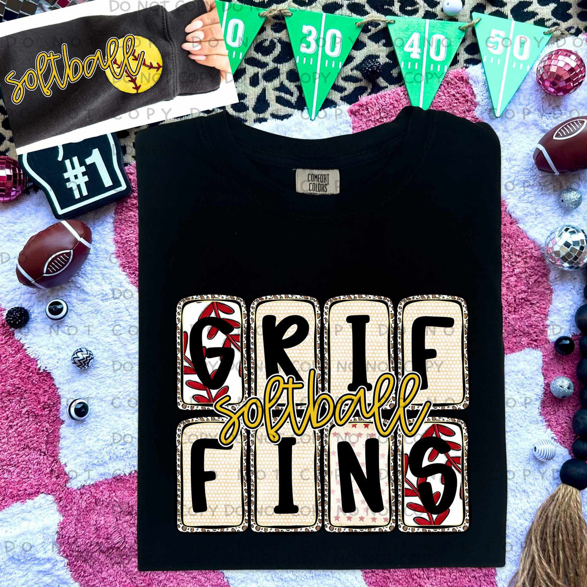 Griffins Softball FRONT (Caplinger) 82806 DTF transfer